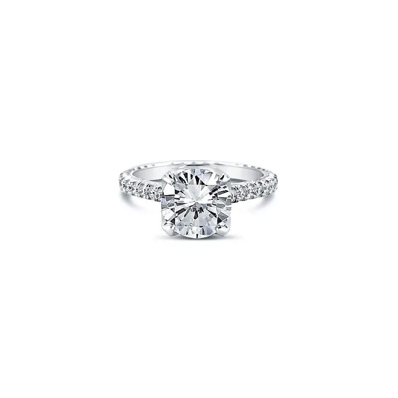 18K White Gold Jack Kelege Engagement Ring Setting