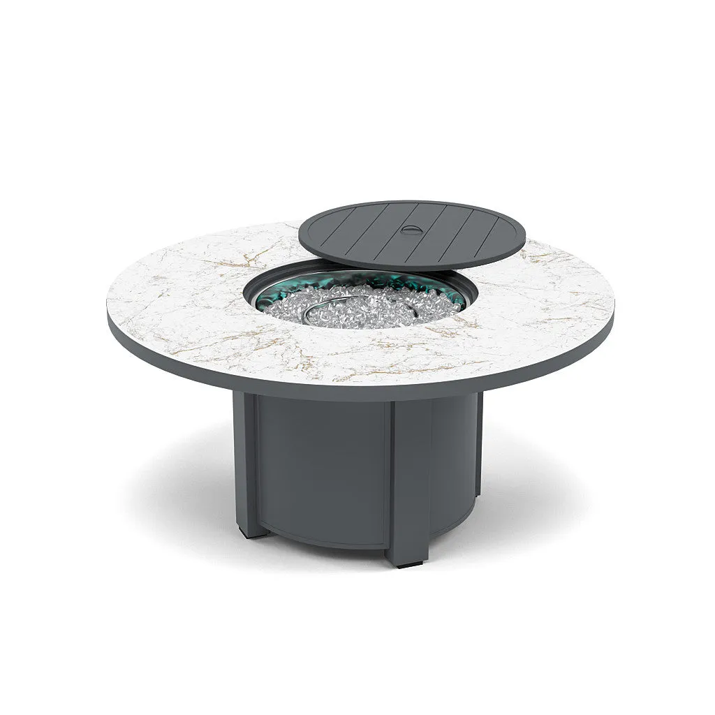54" Round Chat Fire Pit Table - Multiple Colors and Top Patterns