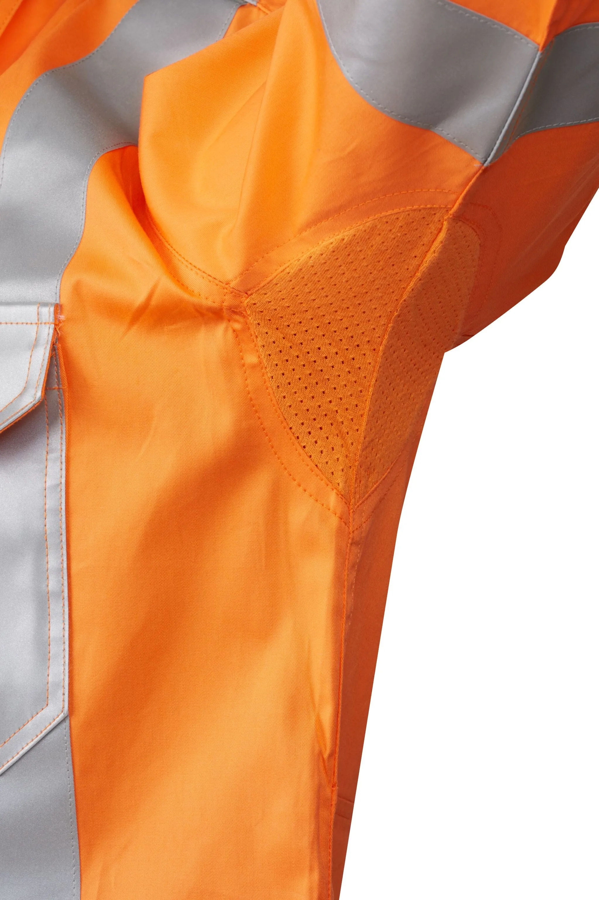 7WM621 SHIRT WOMENS L/SLEEVE MASTER HI VIS D/N NSW RAIL TAPED 155GSM COTTON DRILL