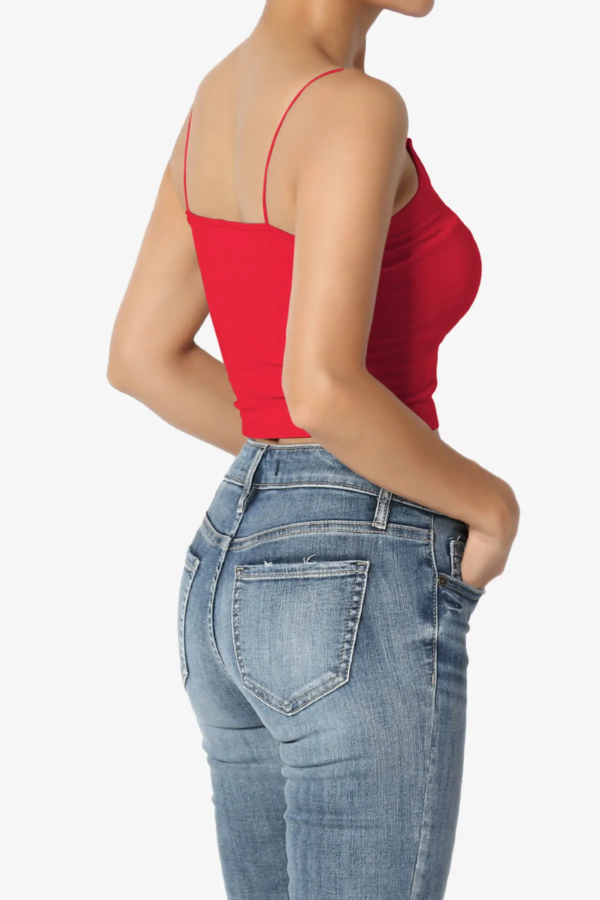 Aced Skinny Strap Ribbed Seamless Bra Cami