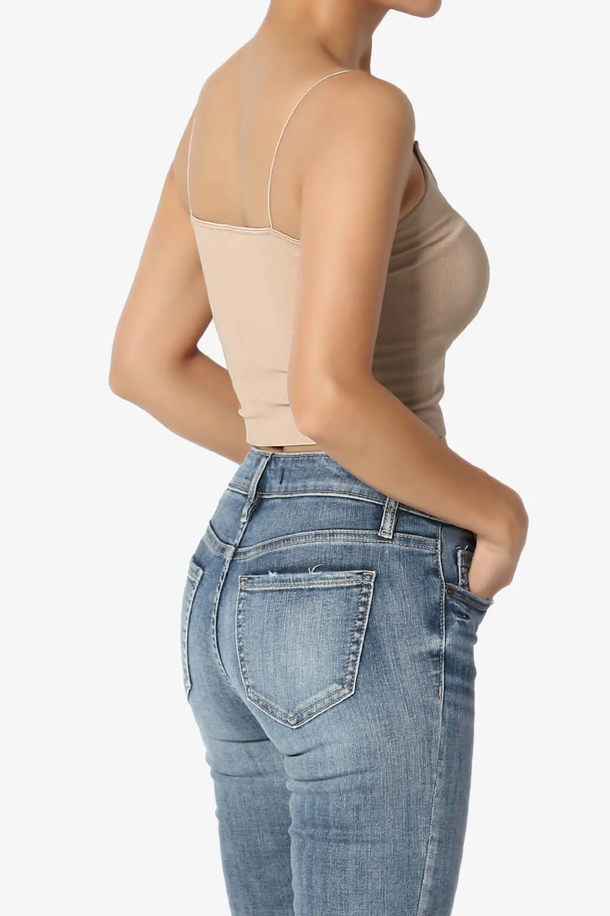 Aced Skinny Strap Ribbed Seamless Bra Cami