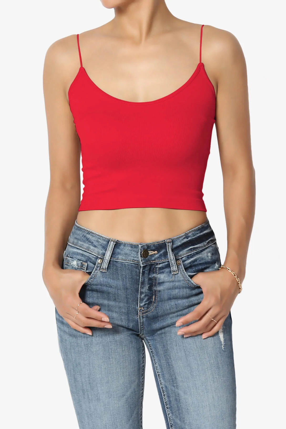 Aced Skinny Strap Ribbed Seamless Bra Cami