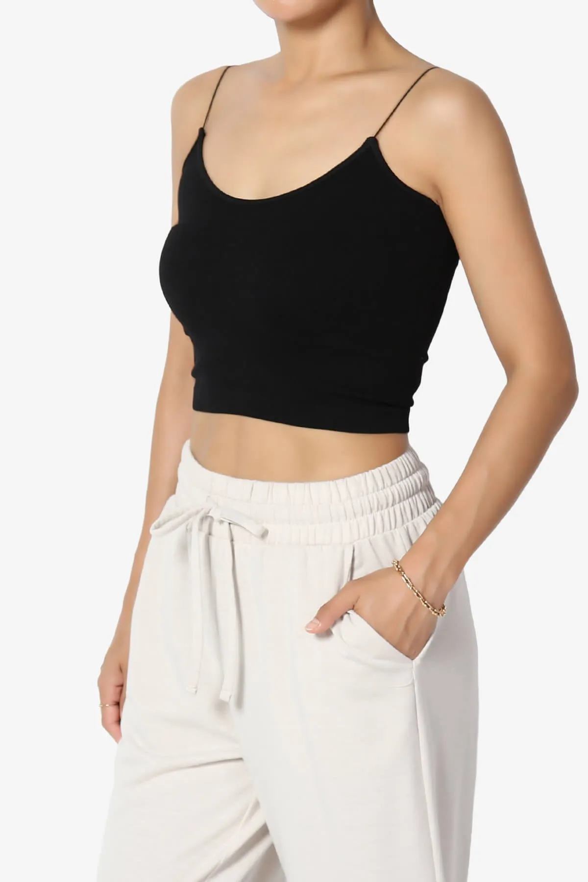 Aced Skinny Strap Ribbed Seamless Bra Cami