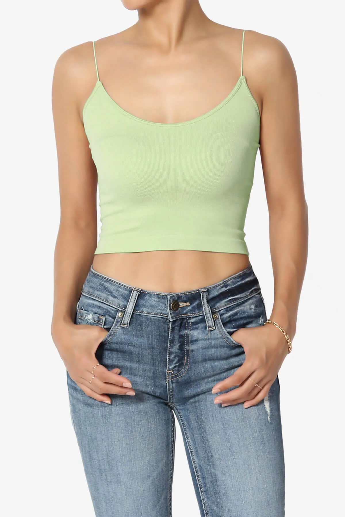 Aced Skinny Strap Ribbed Seamless Bra Cami