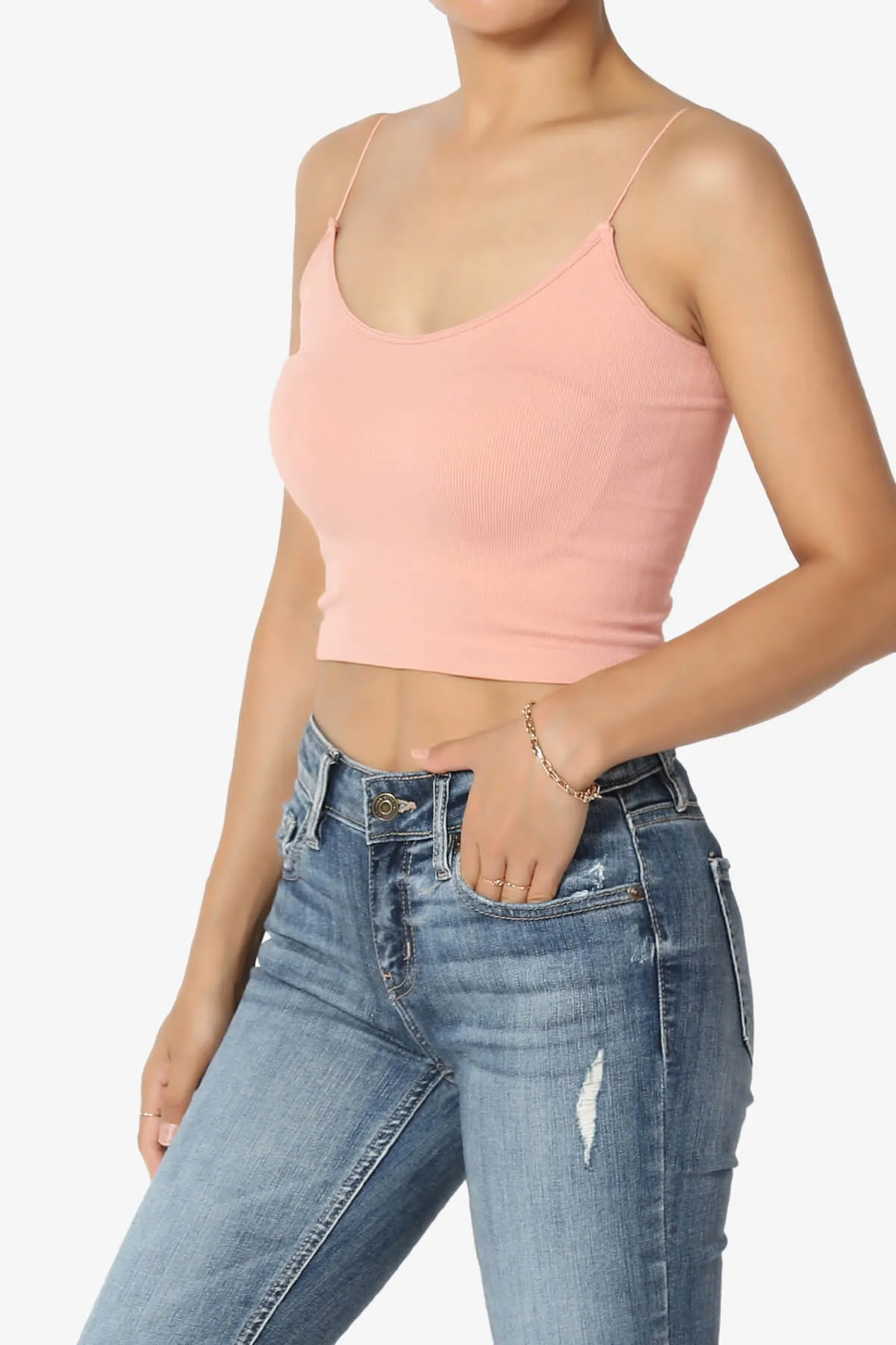 Aced Skinny Strap Ribbed Seamless Bra Cami