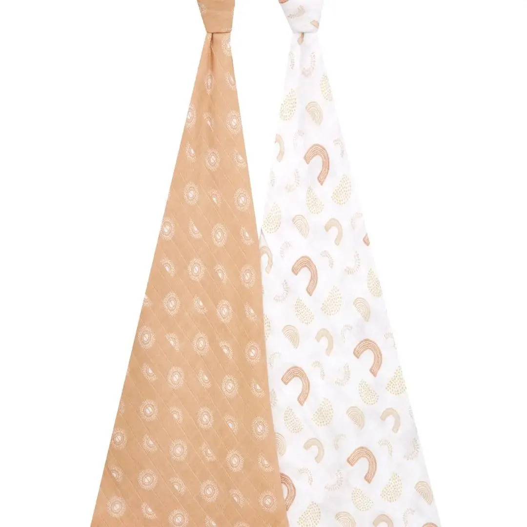 aden   anais Cotton Muslin Large Swaddles - 2 Pack - Keep Rising