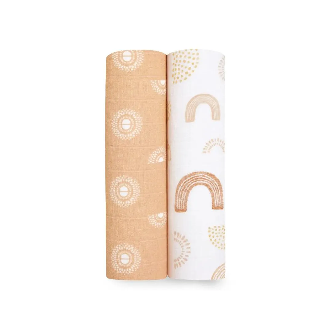 aden   anais Cotton Muslin Large Swaddles - 2 Pack - Keep Rising