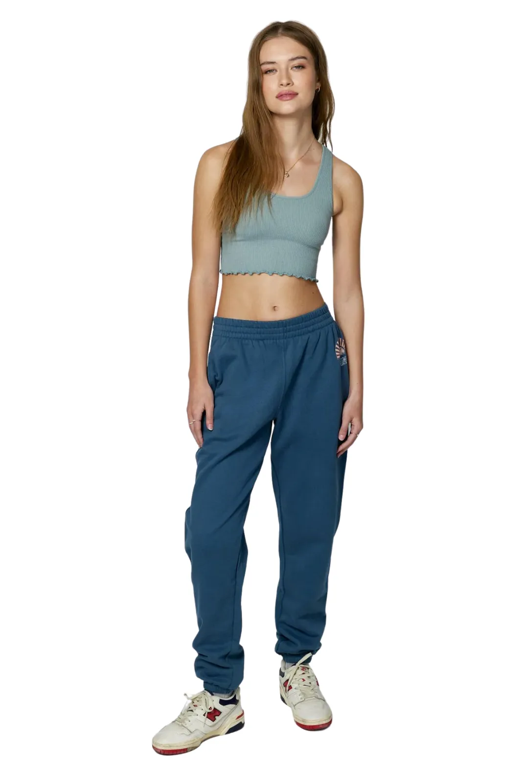 Amor Crop Tank, Stormie Blue