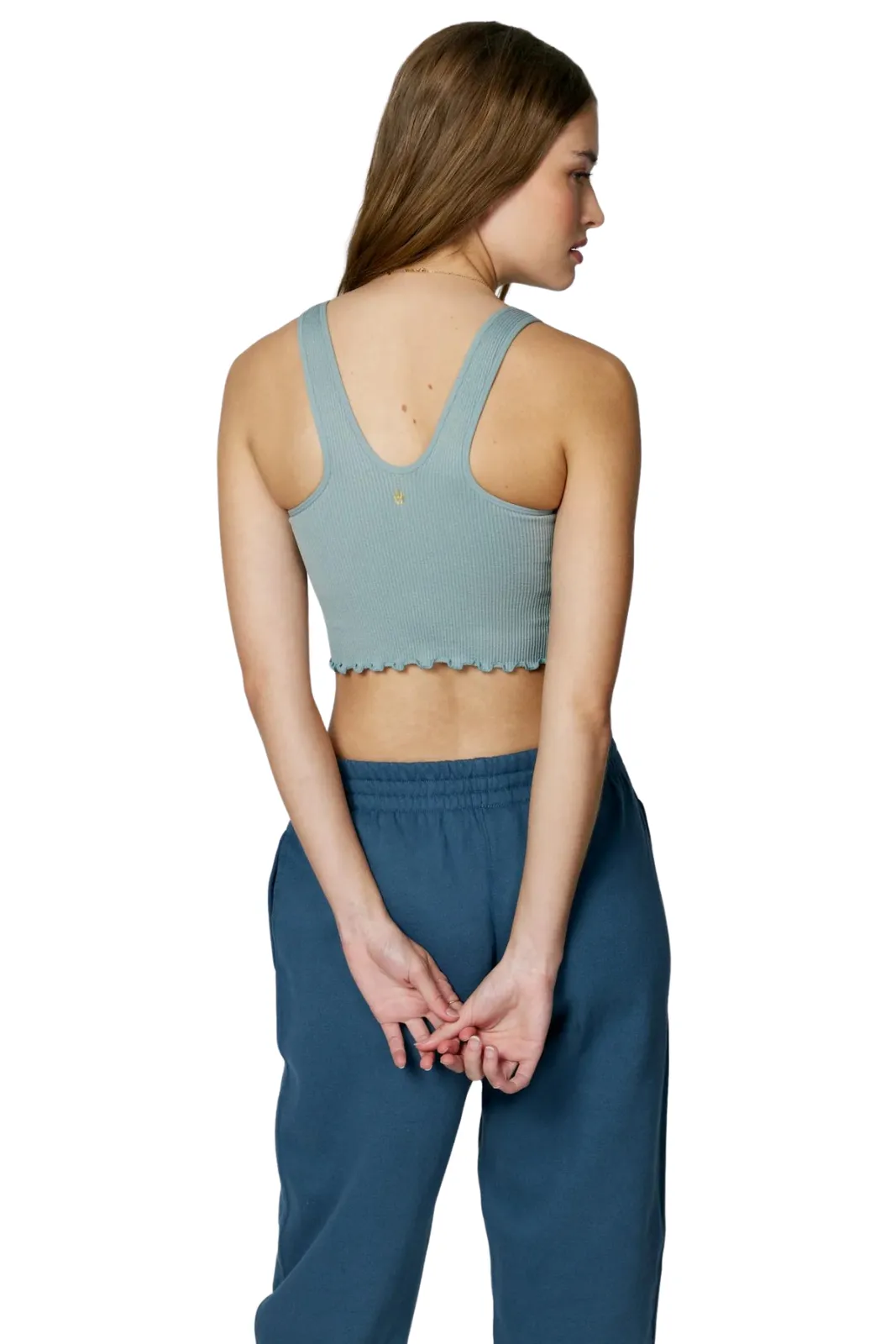 Amor Crop Tank, Stormie Blue
