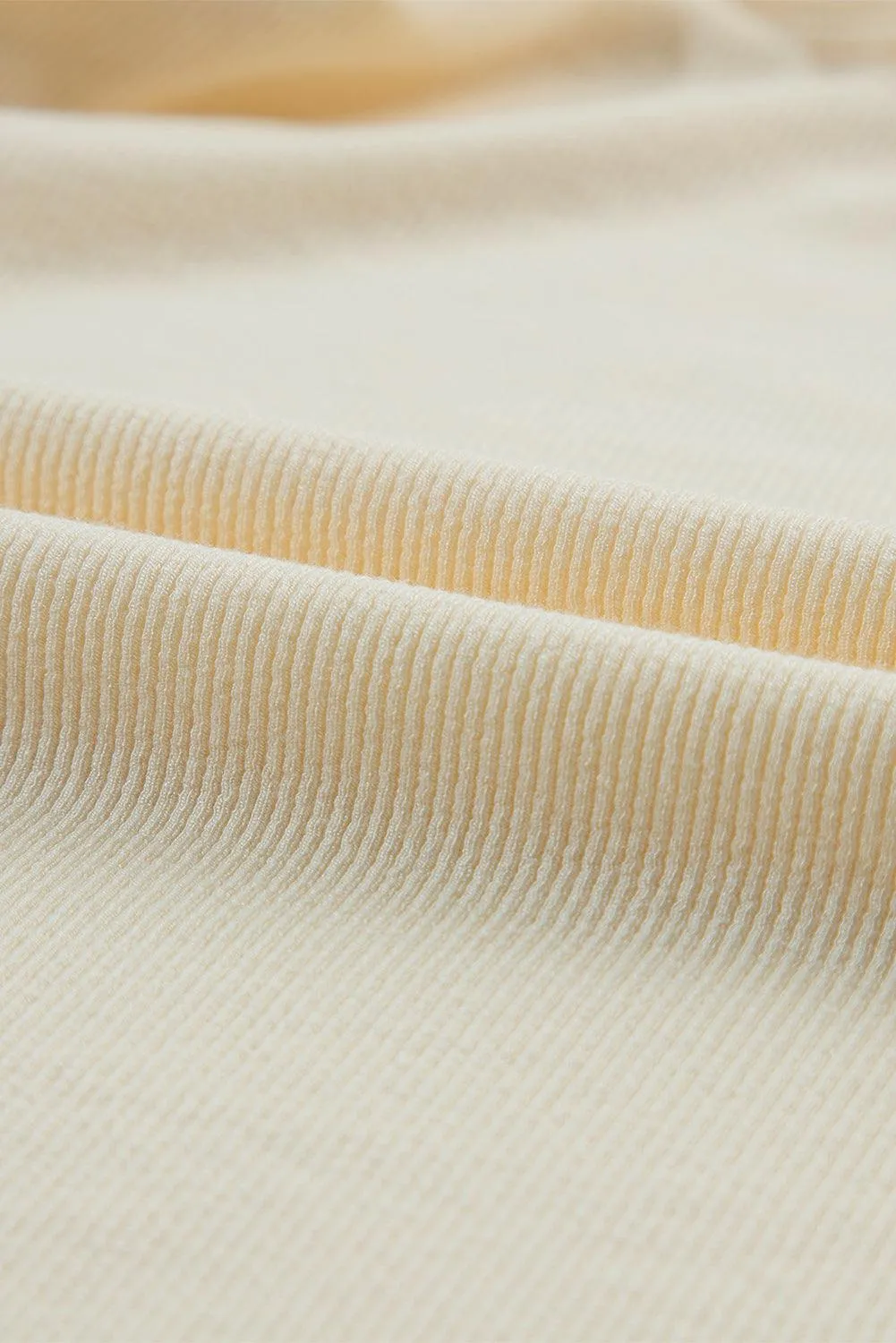 Apricot Creamy Plain Ruched Side Slim Summer Tank Top