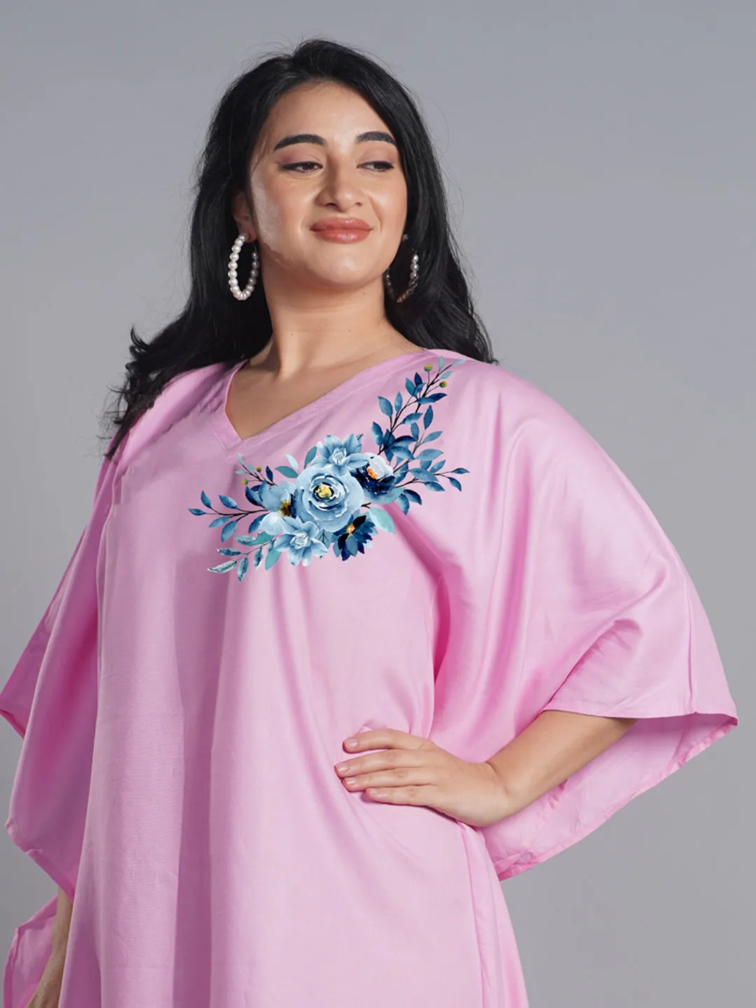 BabyPink Rayon Kaftan - Eccentric