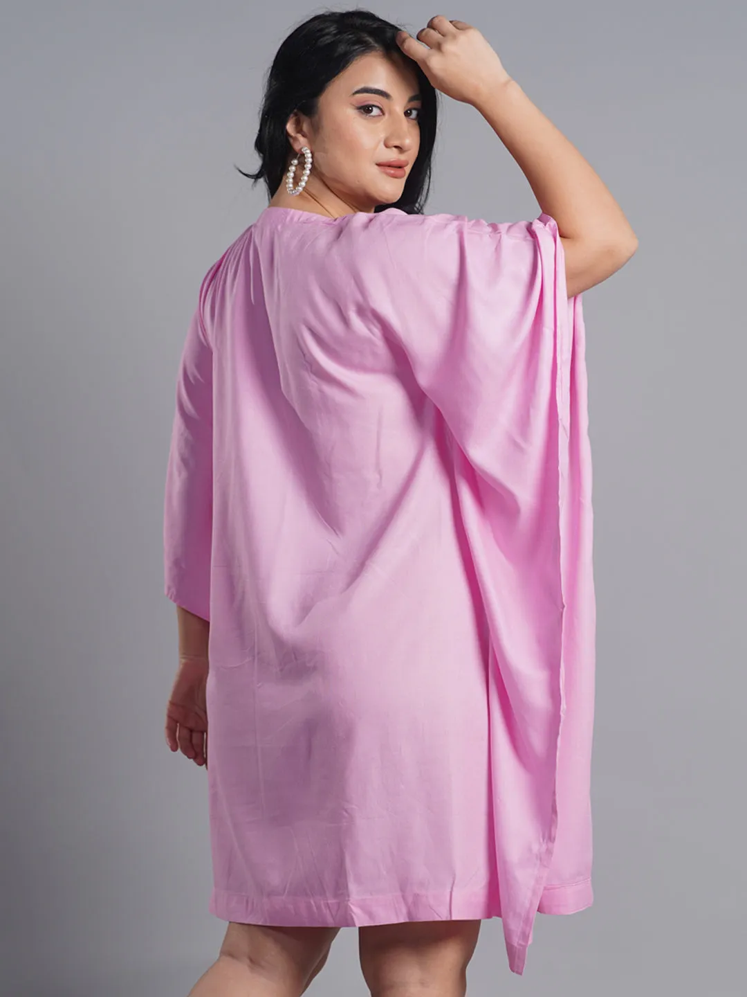 BabyPink Rayon Kaftan - Eccentric