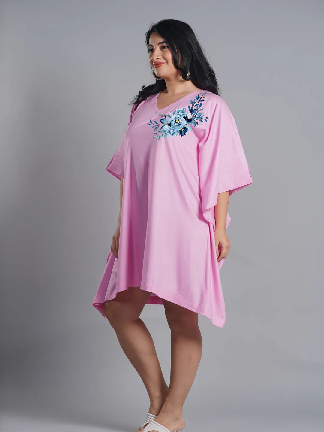 BabyPink Rayon Kaftan - Eccentric