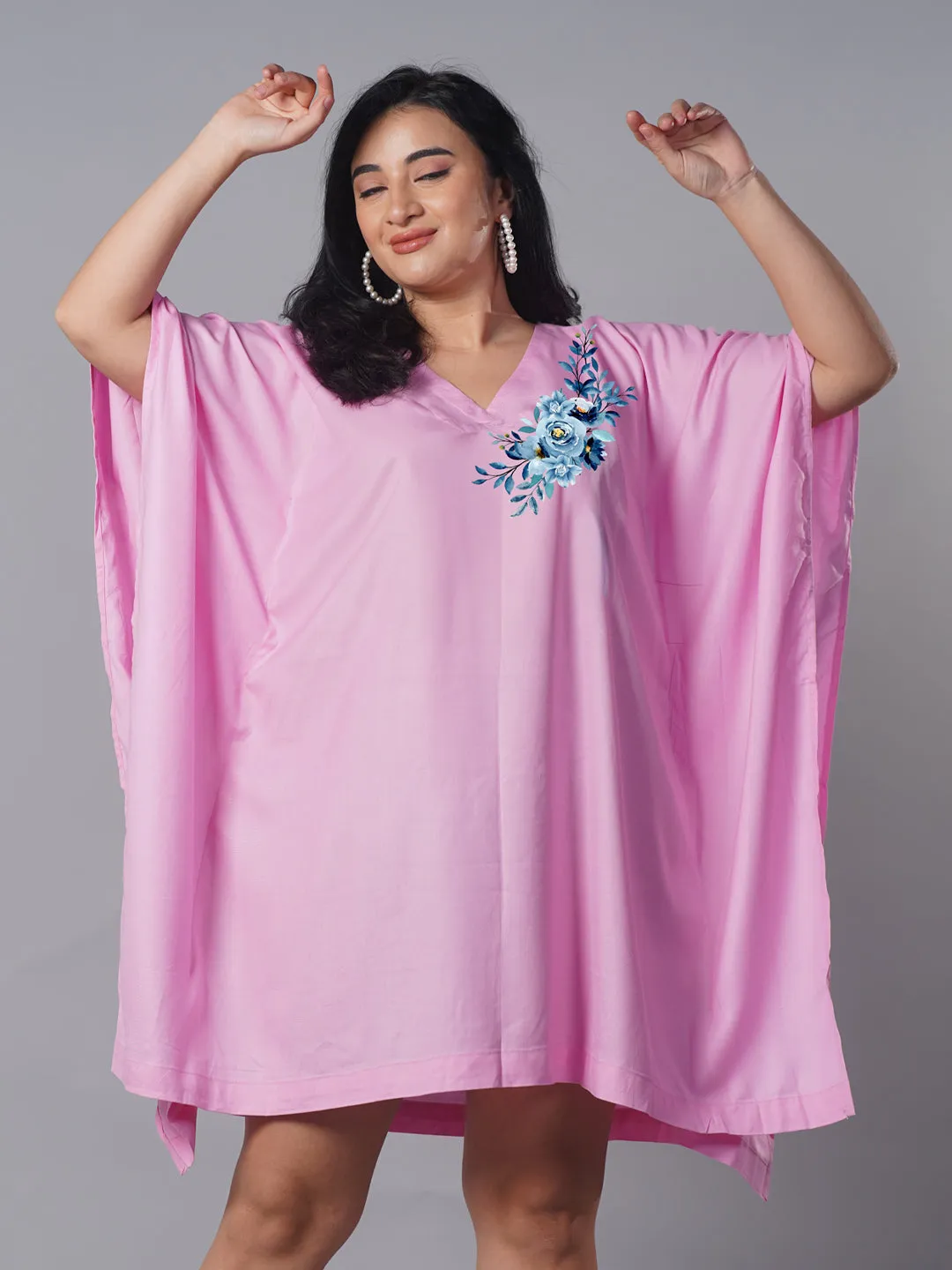 BabyPink Rayon Kaftan - Eccentric