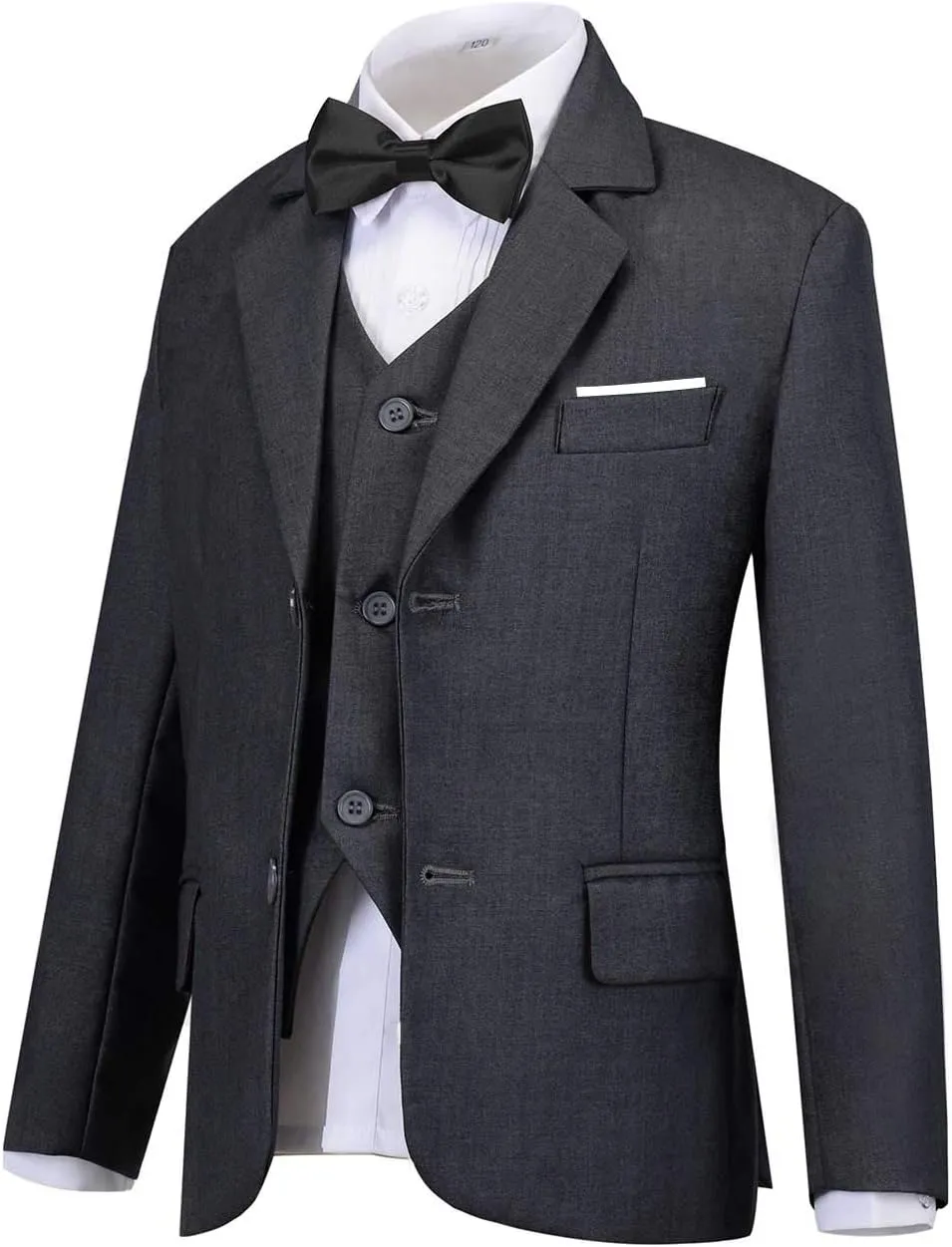 Boys Suit Set Formal Dress Shirt with Bowtie Vest Pants Toddler Boy Tuxedo Suits