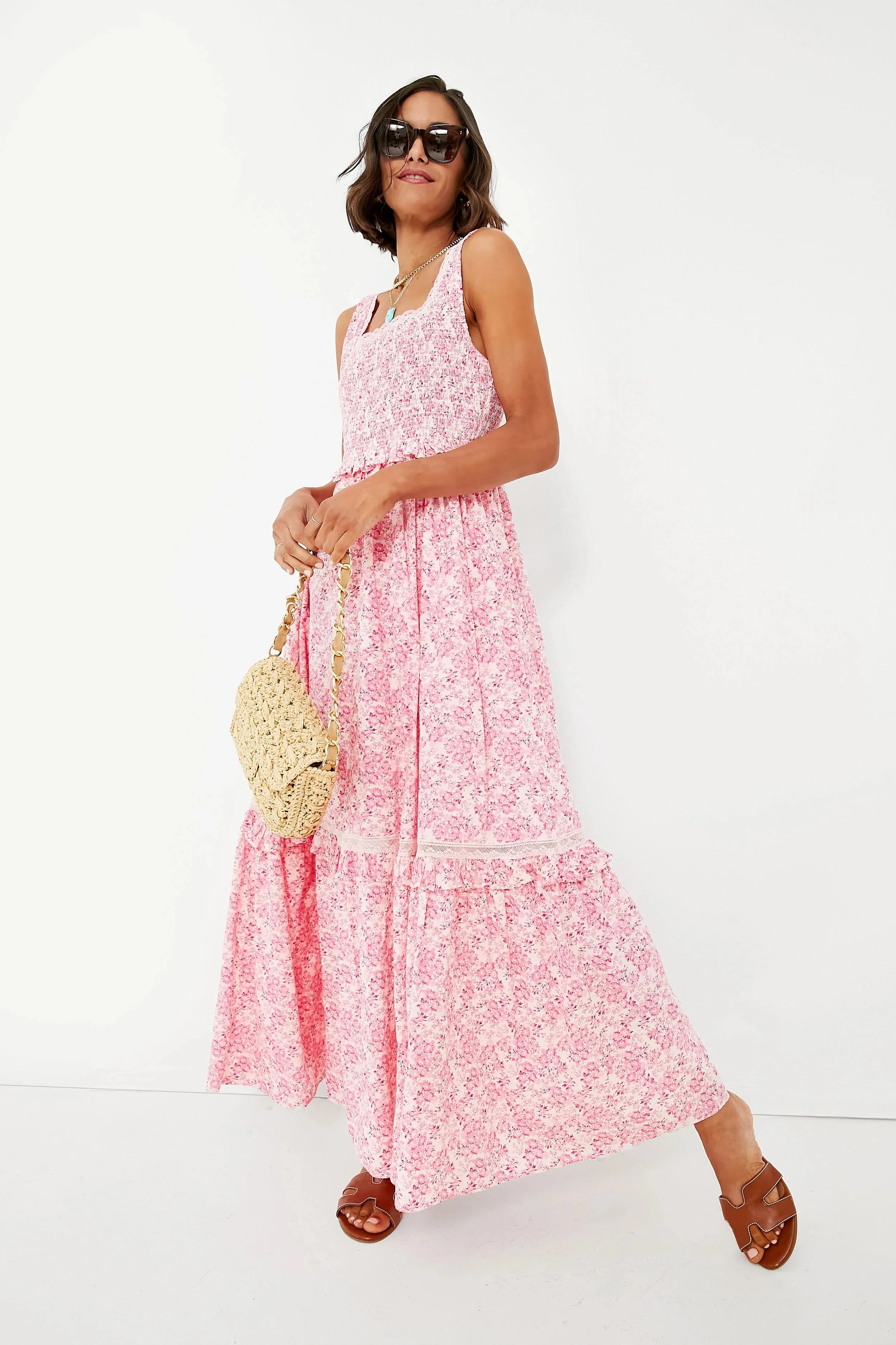 Brentlin Dress ~ Pink Berry Fields