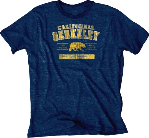 California Golden Bears Blue 84 Navy Soft Tri-Blend Short Sleeve T-Shirt