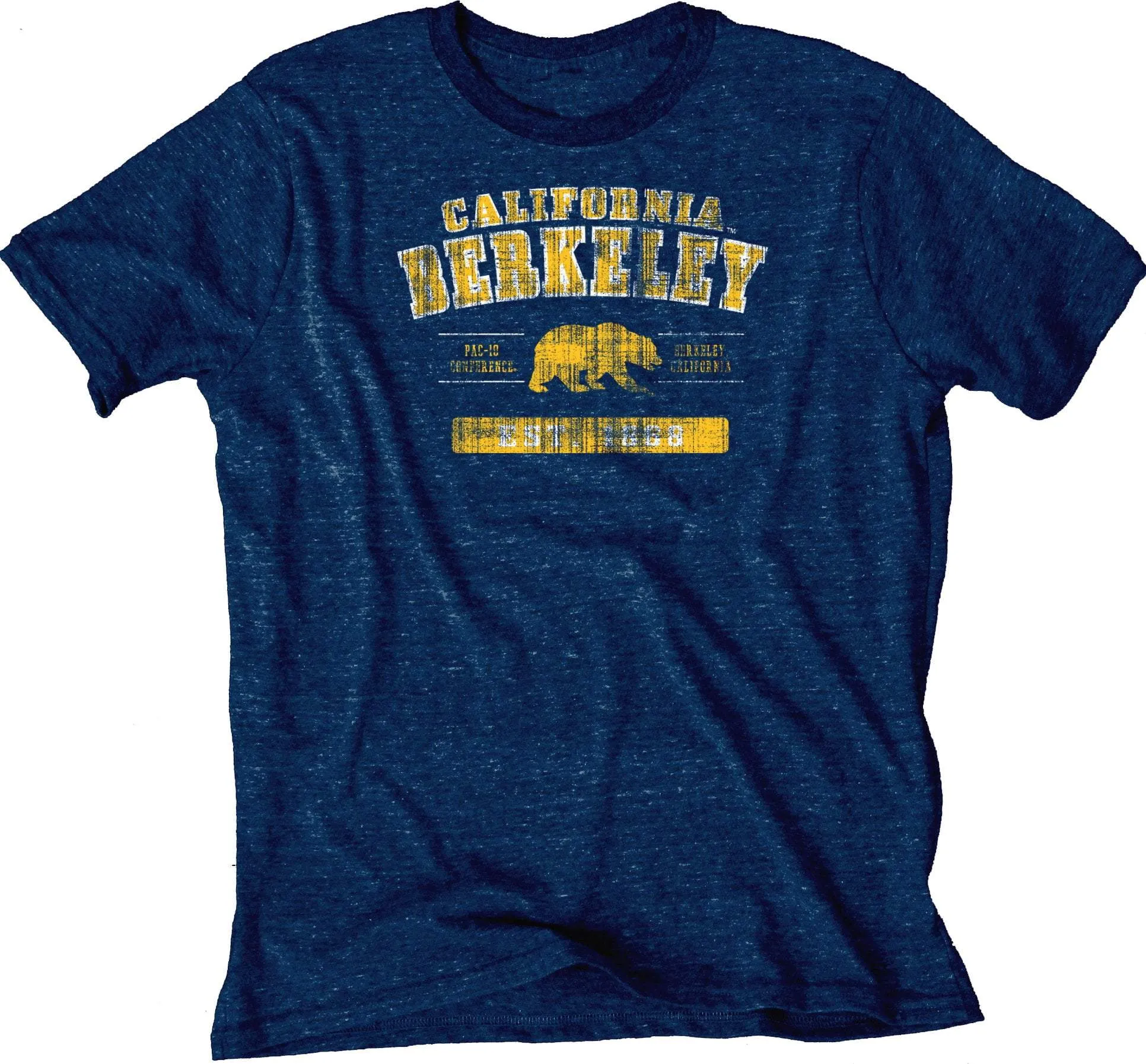 California Golden Bears Blue 84 Navy Soft Tri-Blend Short Sleeve T-Shirt