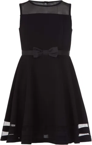 Calvin Klein Girls' Sleeveless Party Dress, Fit and Flare Silhouette, Round Neckline & Back Zip Closure