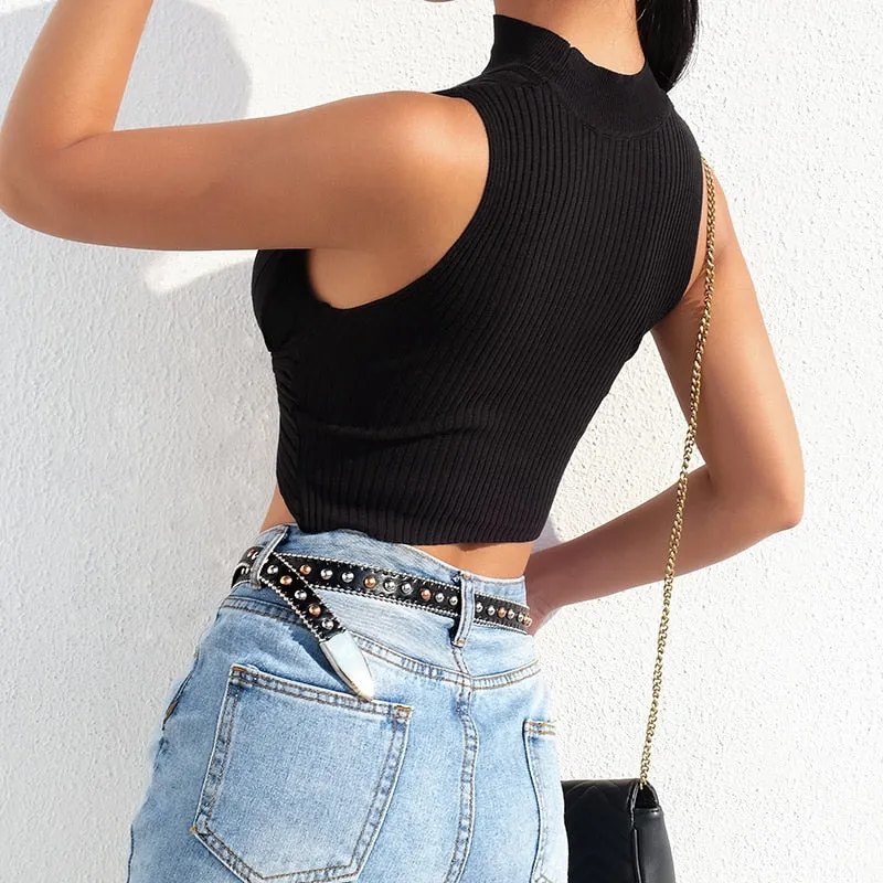 Charlotte Halter Bandage Crop Top
