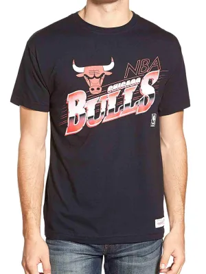 Chicago Bulls  Mitchell & Ness Black & Red Short Sleeve Cotton T-Shirt (L)