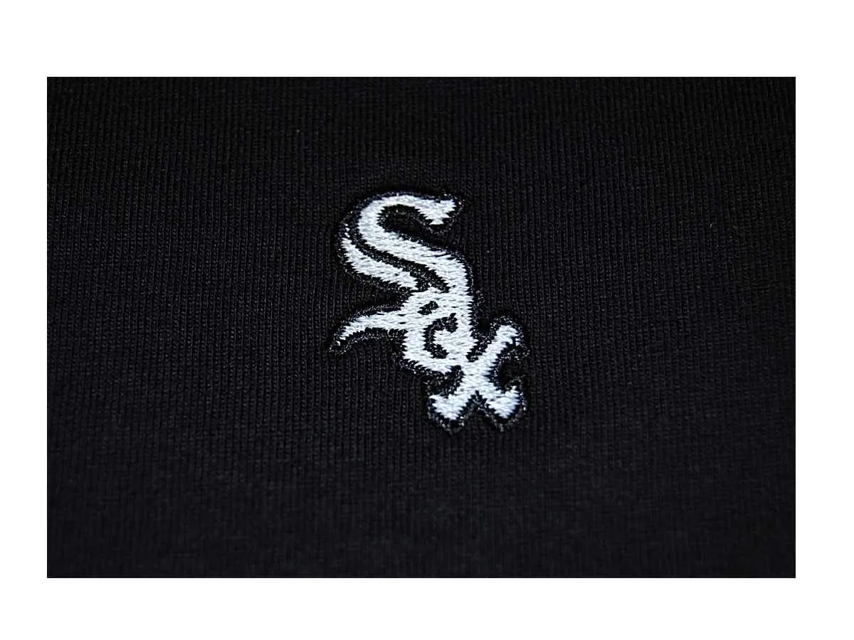 Chicago White Sox SAAG Toddler Black 1/3 Button Up Short Sleeve Polo
