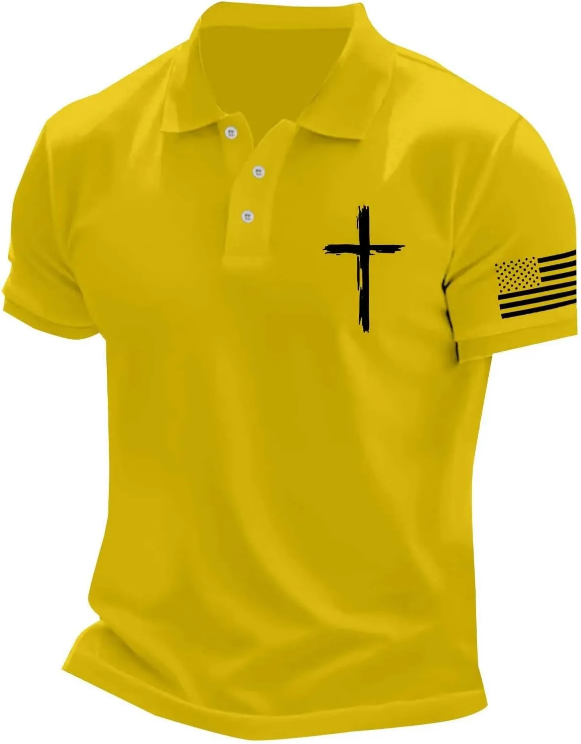 Classic Fit Polo Shirts for Men Stretchy Slim Fit Summer Golf Tennis Baseball T-Shirts Collared Button up Jersey Tops