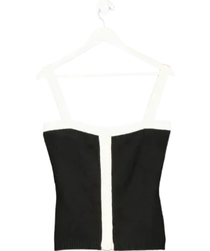 Cloeys Cashmere Tank Top Black & White UK XS