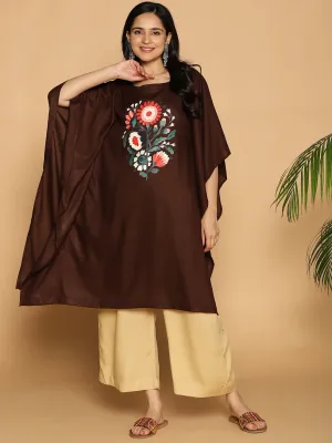 Coffee Rayon Kaftan - positivity