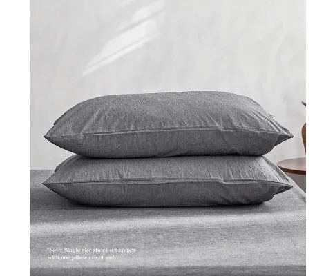 Cosy Club Duvet Cover Quilt Set King Flat Cover Pillow Case Essential Black