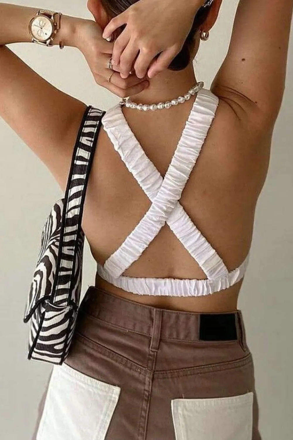 Cross Back Elasticated