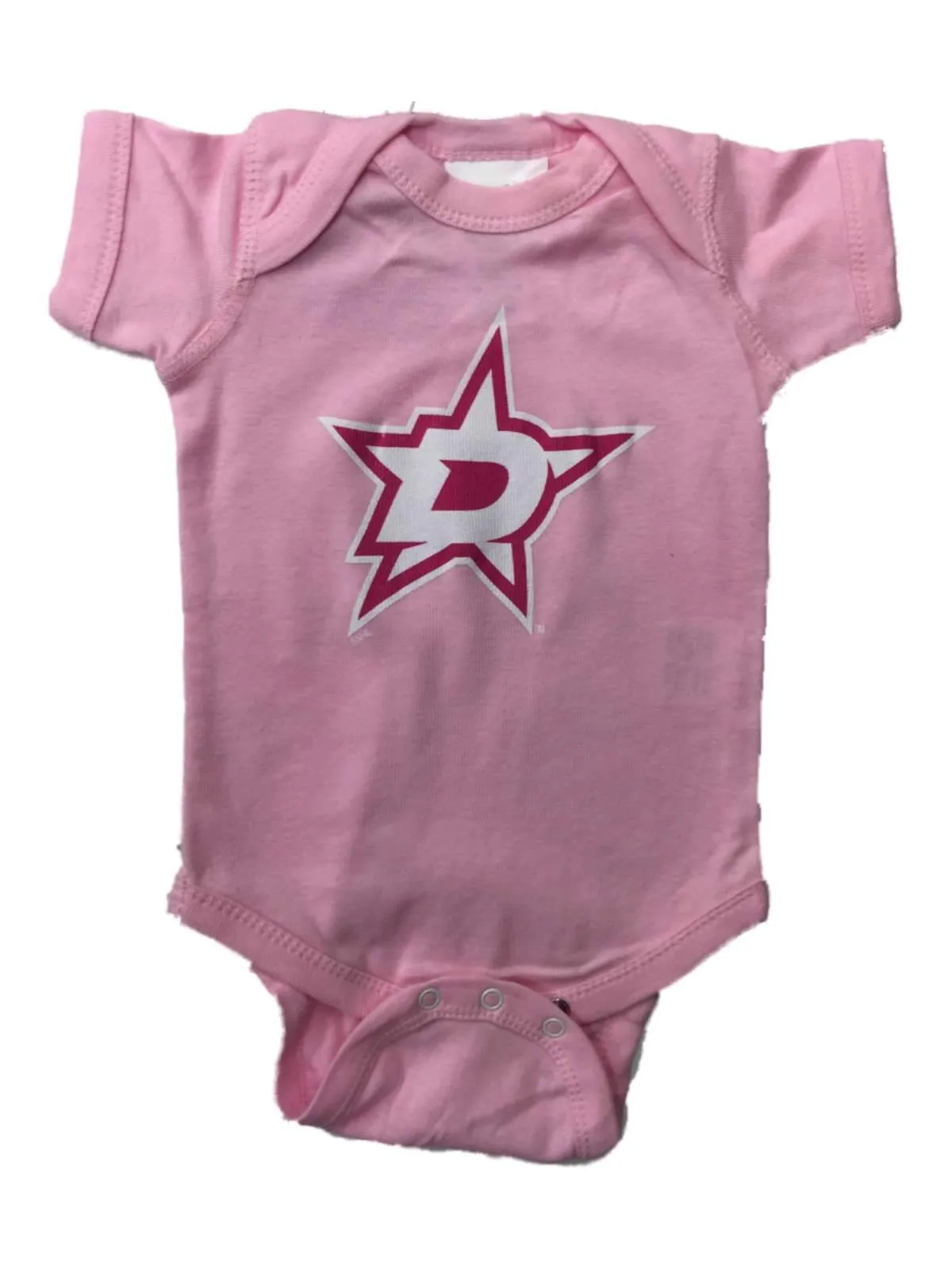 Dallas Stars SAAG INFANT BABY Girl's Pink Lap Shoulder One Piece Outfit