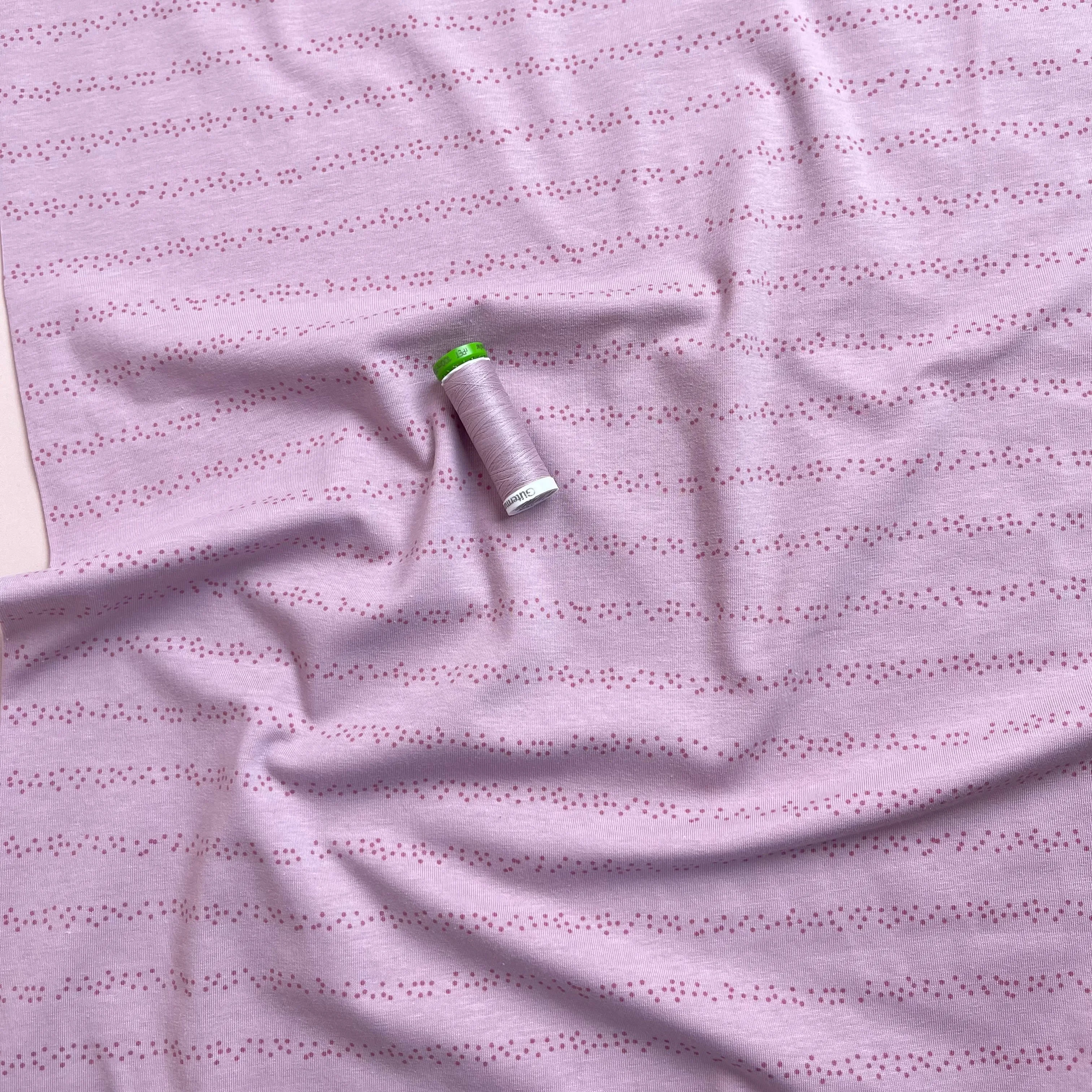 Danish Design - Dotty Stripes Cotton Jersey Fabric
