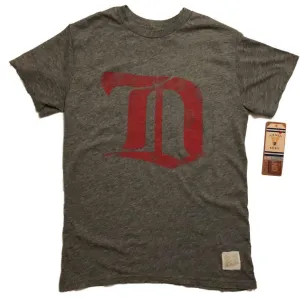 Detroit Red Wings Retro Brand Gray Alternate Logo Tri-Blend T-Shirt