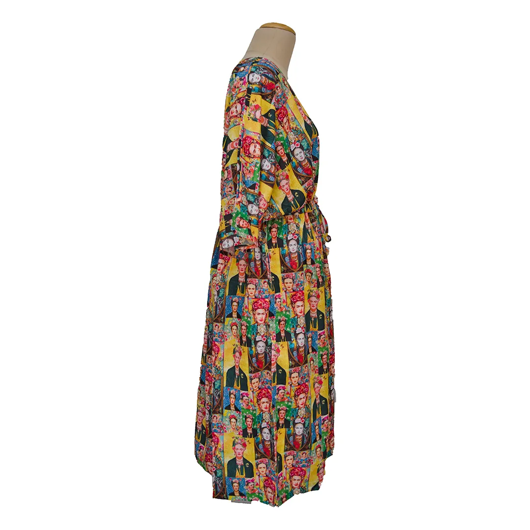 Digital Artwork Crepe Maxi Dress UK Size 18-32 M74