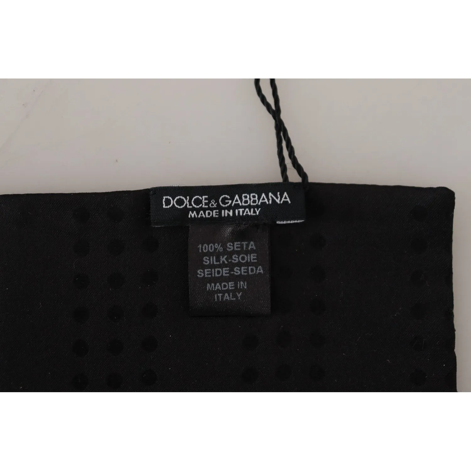Dolce & Gabbana Elegant Silk-Wool Fringed Scarf in Dark Blue