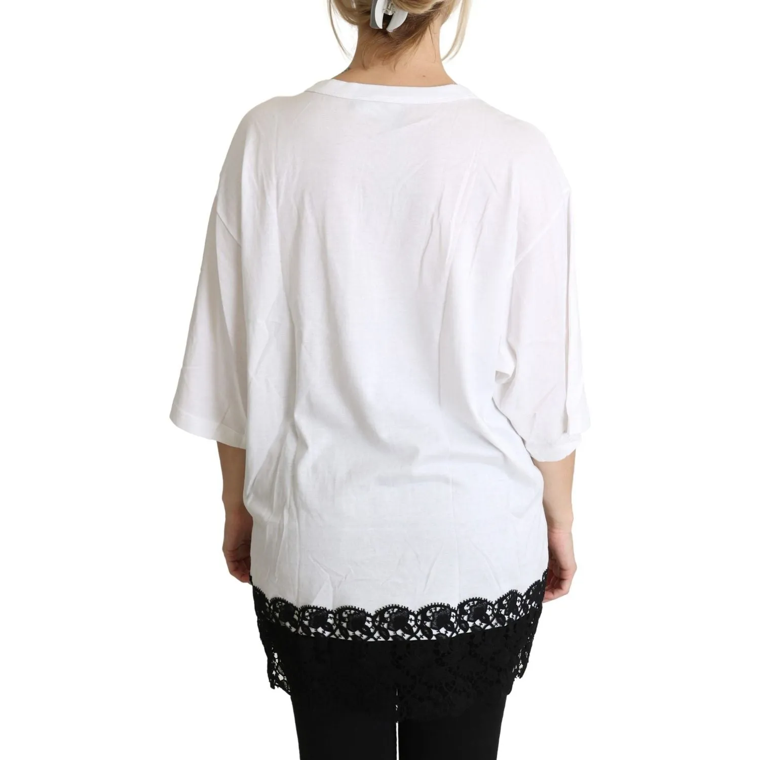 Dolce & Gabbana Elegant White Cotton Blend T-Shirt