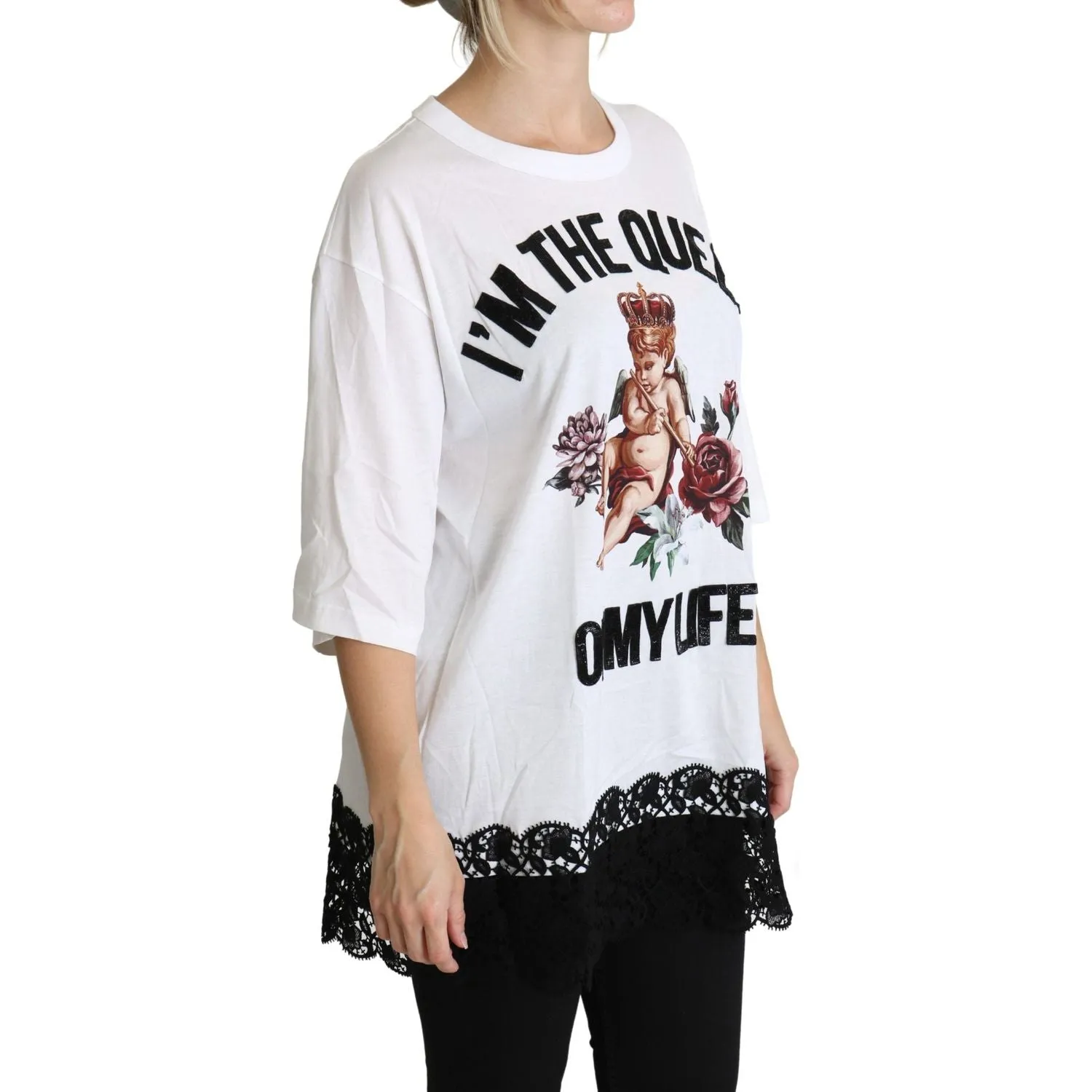 Dolce & Gabbana Elegant White Cotton Blend T-Shirt