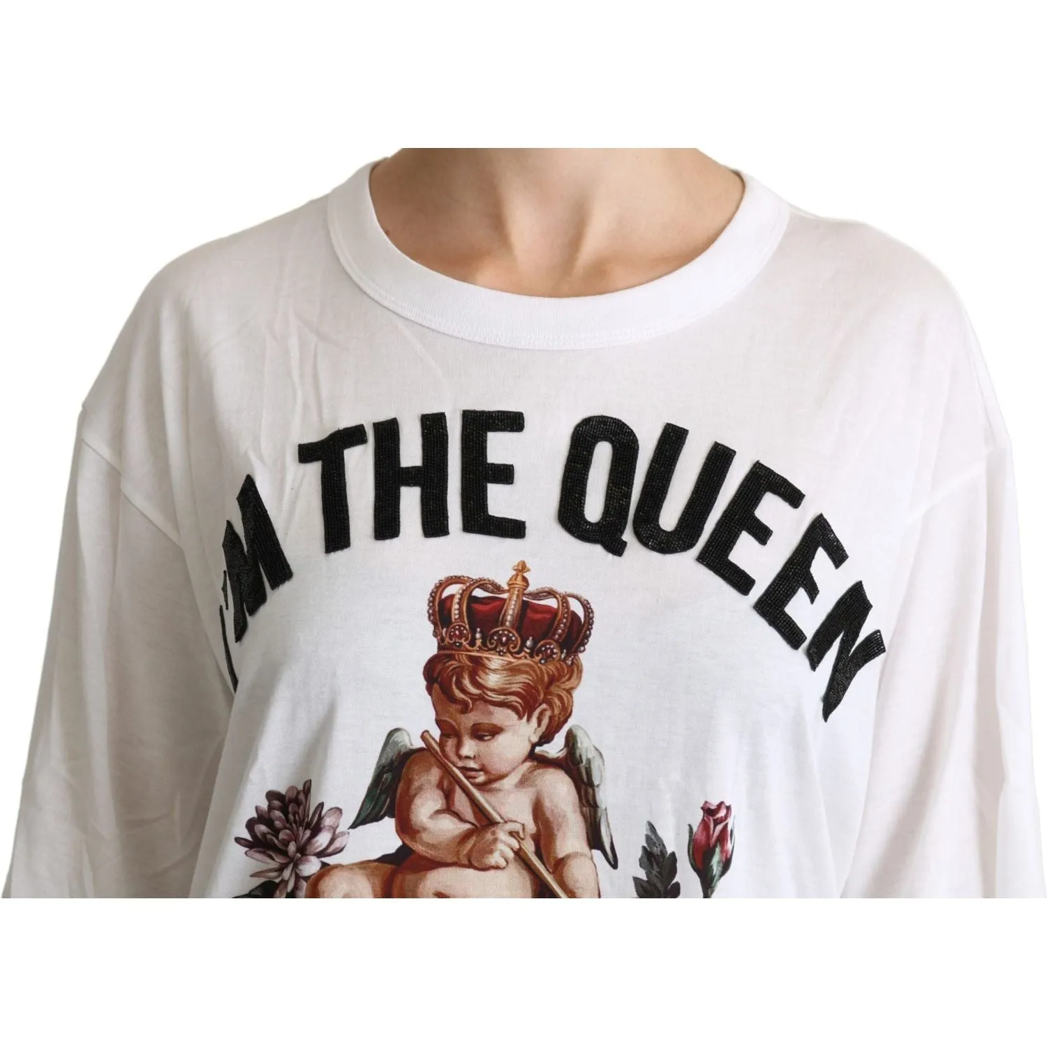 Dolce & Gabbana Elegant White Cotton Blend T-Shirt