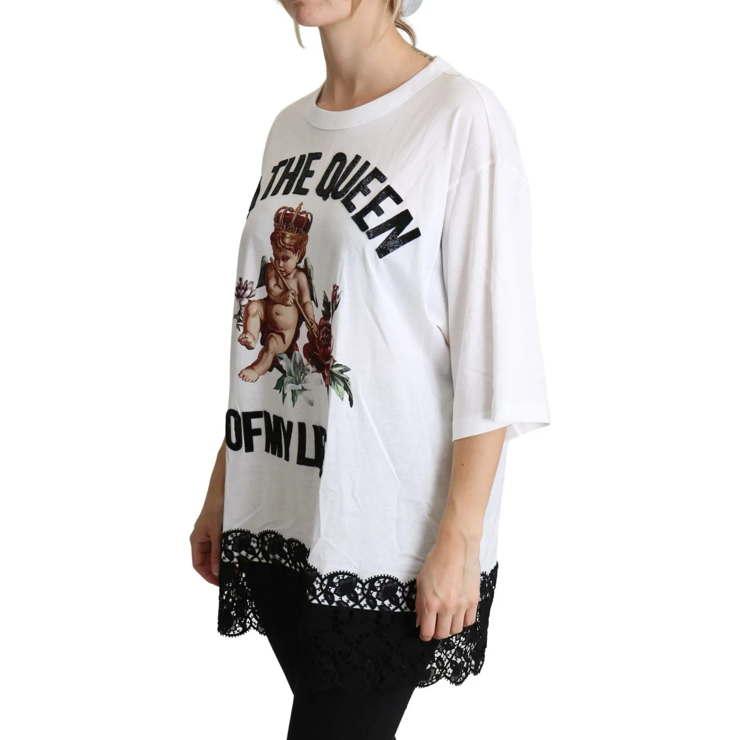 Dolce & Gabbana Elegant White Cotton Blend T-Shirt
