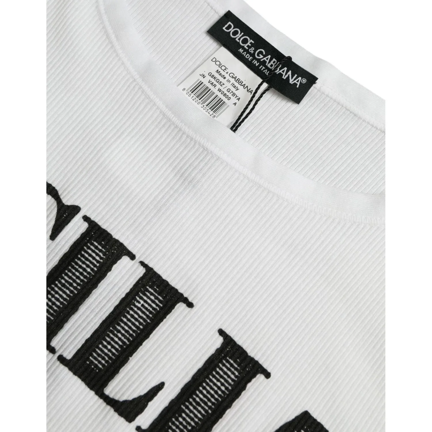 Dolce & Gabbana Elegant White Cotton Tank T-Shirt