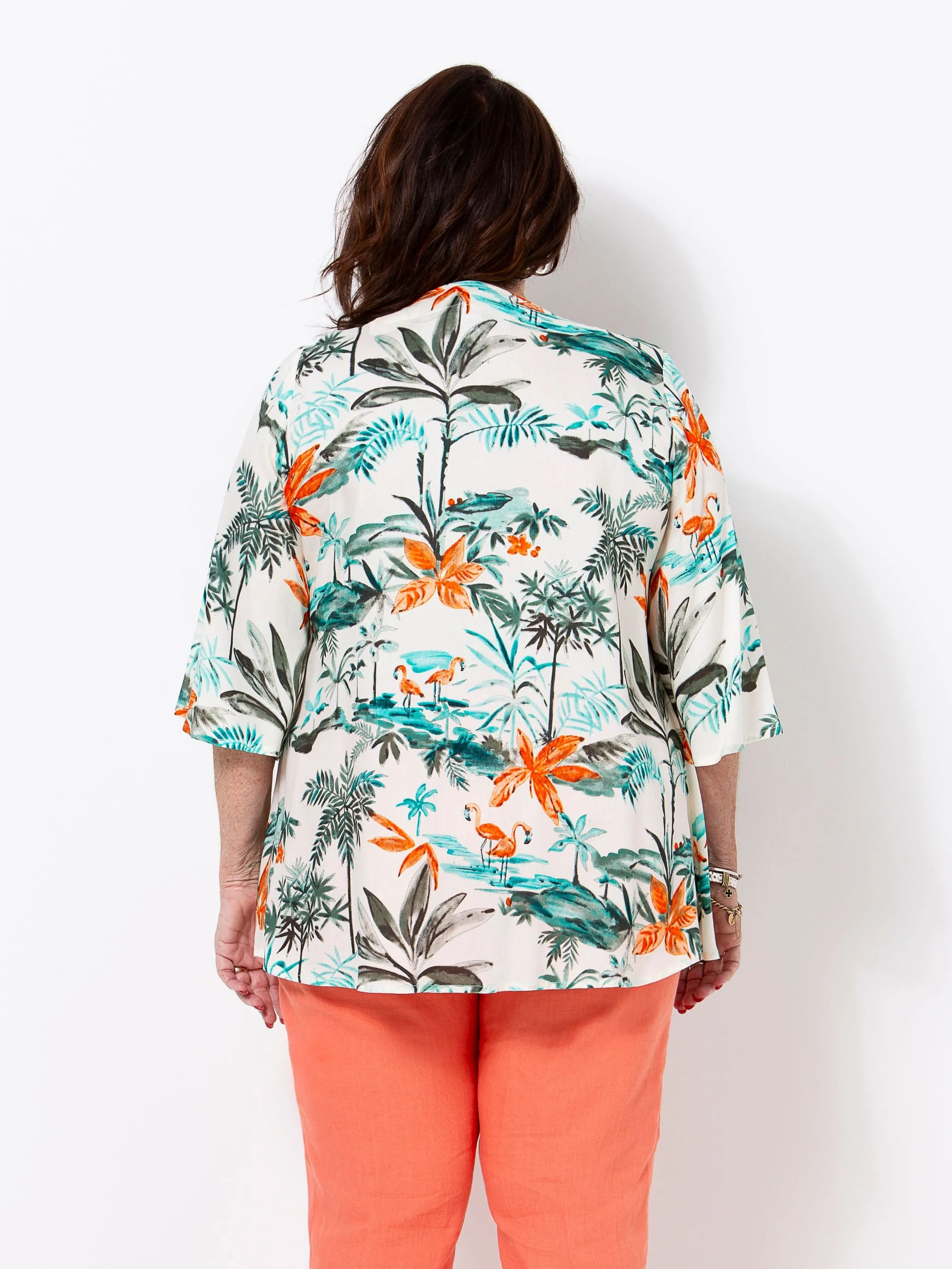 Flamingos Rayon Top