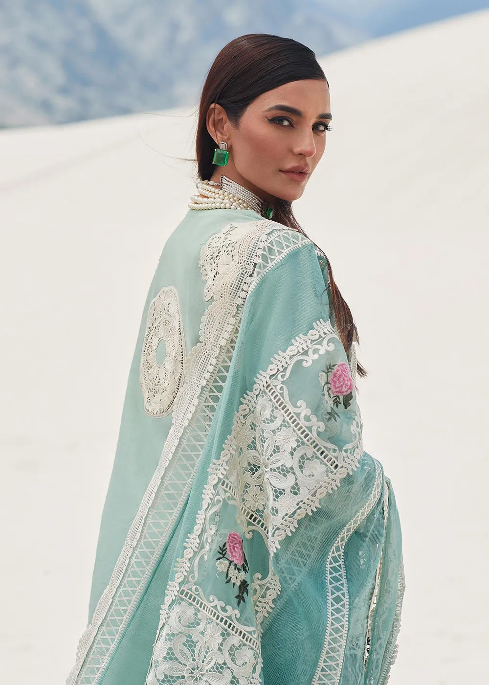 Green Lawn Suit - Saira Shakira X Crimson Luxury Lawn '23 - Serendipity - D3B