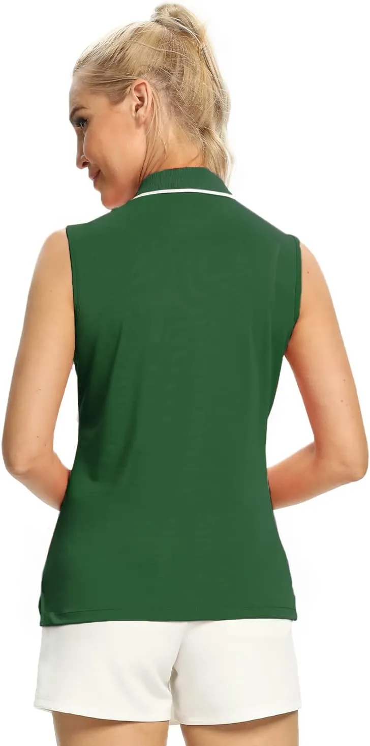 Hiverlay Women Golf Shirts Polo Shirts for Women UPF 50  Lightweight Quick-Dry Collared Tennis Daily Shirts Work Tops