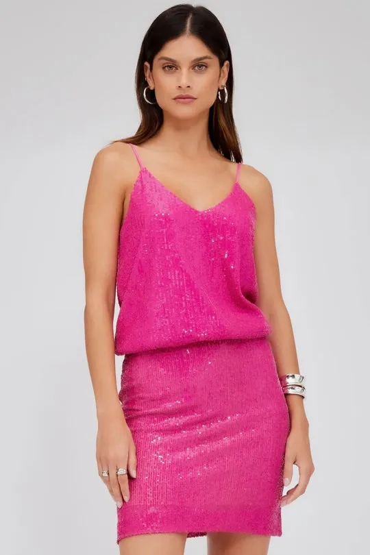 HOT PINK SEQUINS TOP