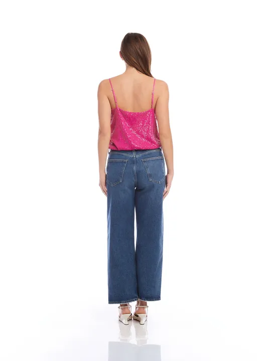 HOT PINK SEQUINS TOP