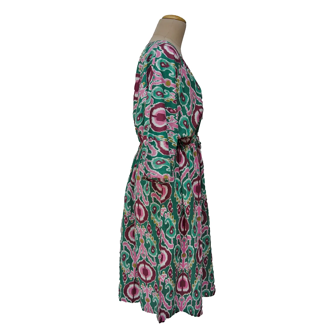 Jade Aztec Cotton Maxi Dress UK Size 18-32 M39