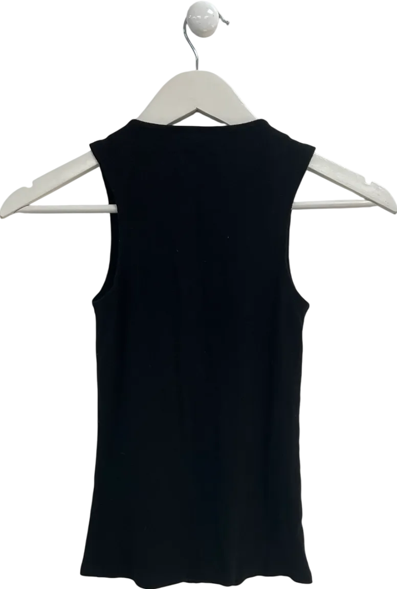 Joah Brown Black Invisible Zip Tank Top UK XS/S