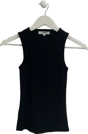 Joah Brown Black Invisible Zip Tank Top UK XS/S