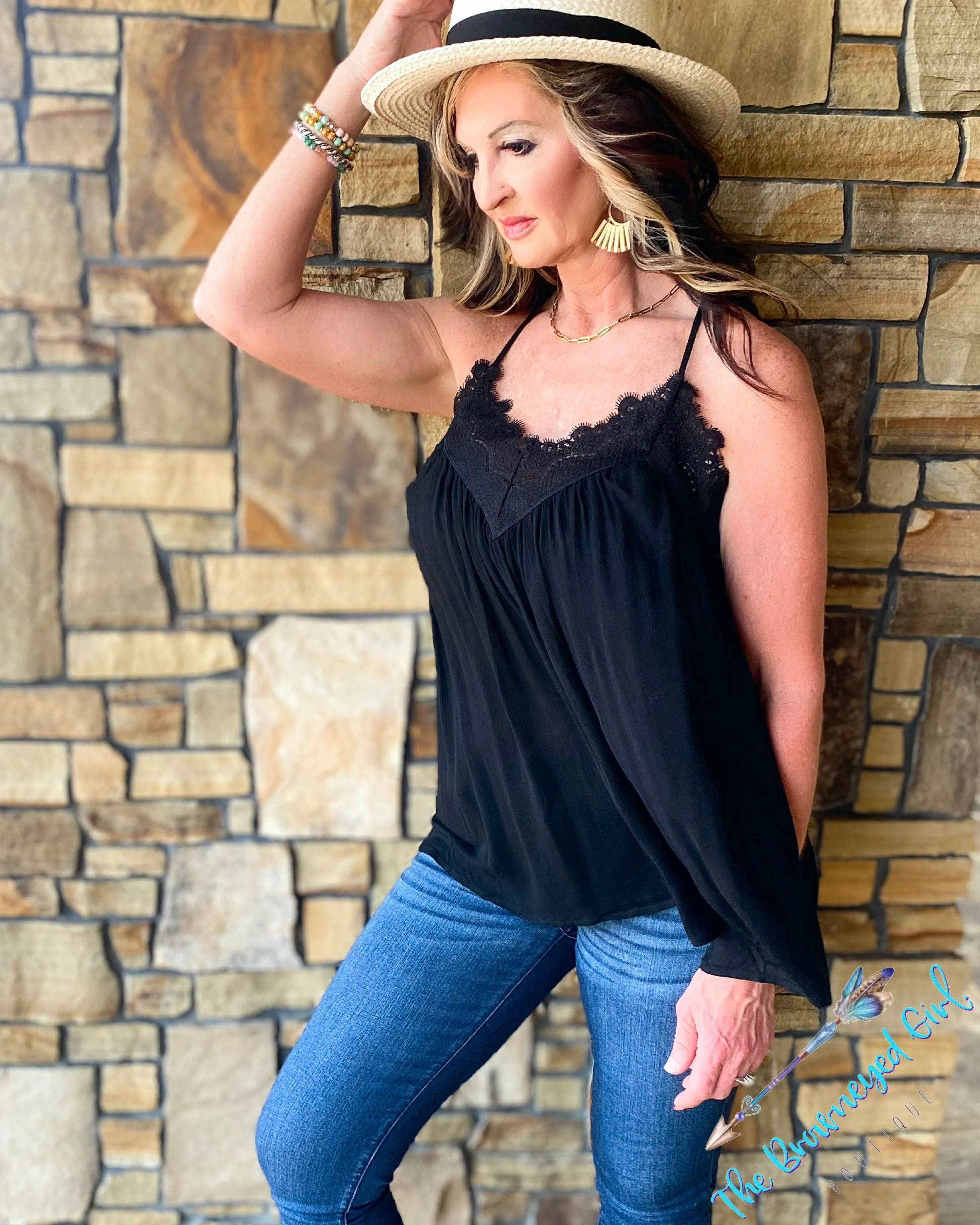 Leni Lace Halter Tank
